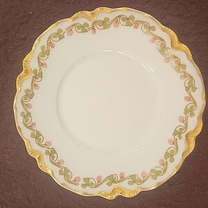 Haviland Limoges Shamrock Gilt 4.5 inch Saucers Lot of 10